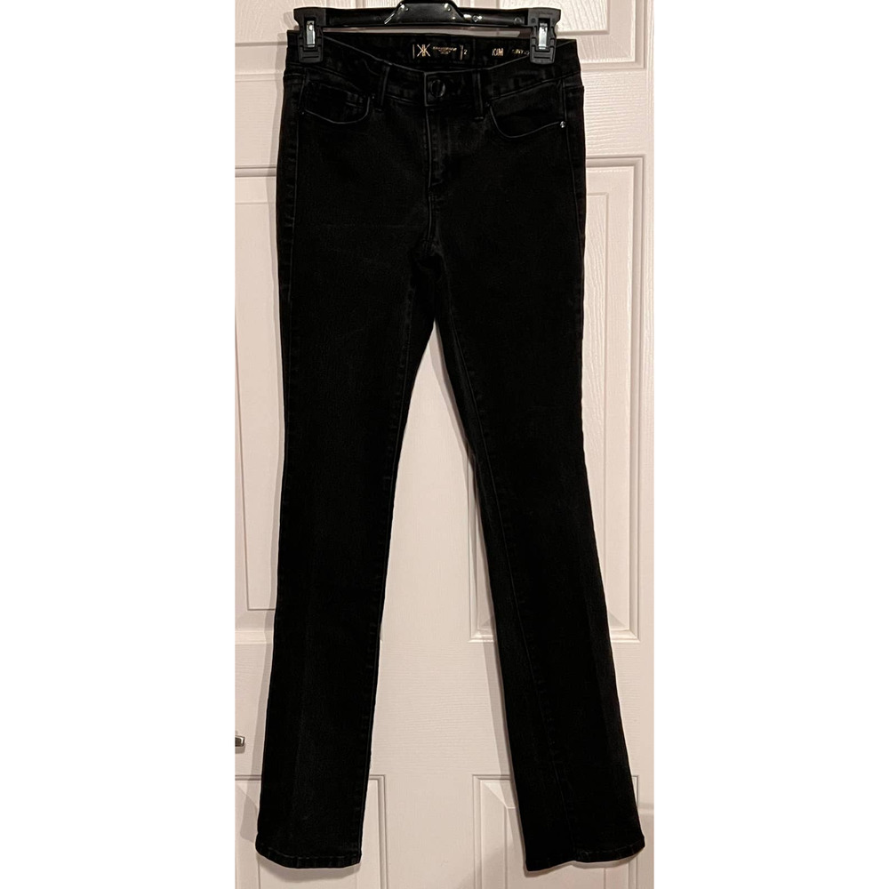 Kardashian Premium Black Jeans Kim Curvy Straight Size 2 31" Inseam x 13" Waist‎
